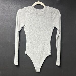 American Eagle Outfitters Gray Long Sleeve Bodysuit